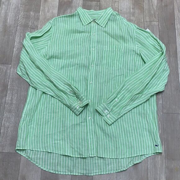 Mens Vineyard Vines Linen  Button Up Casual Shirt - Picture 1 of 5